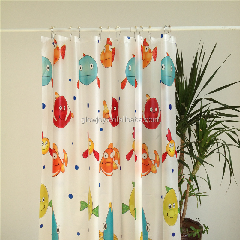 PEVA Shower Curtain with colorful octopus