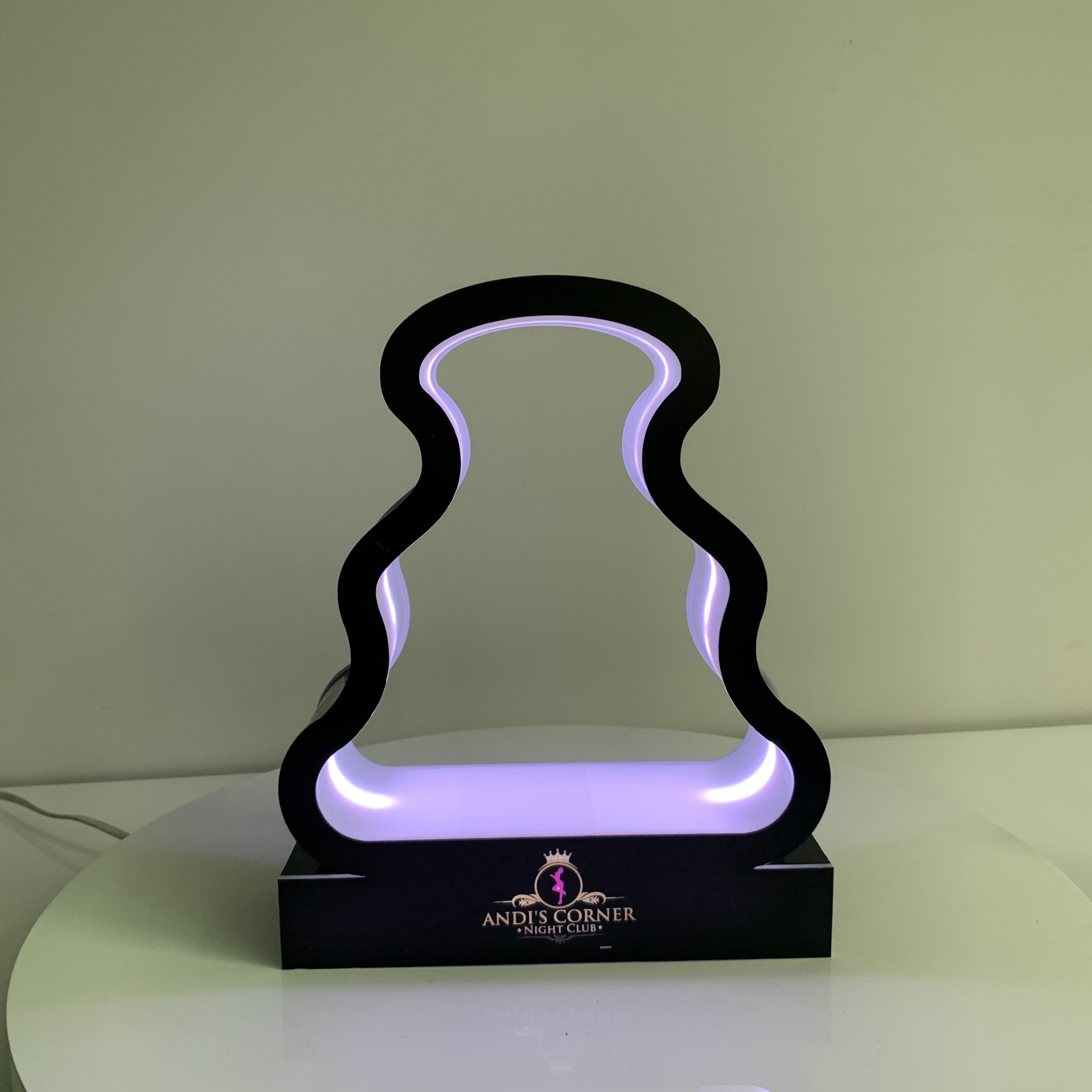 Rechargeable LED Lighted Hennessy Bottle Presenter Acrylic Display rack VIP Service with Customized Night Club Bar Lounge Logo