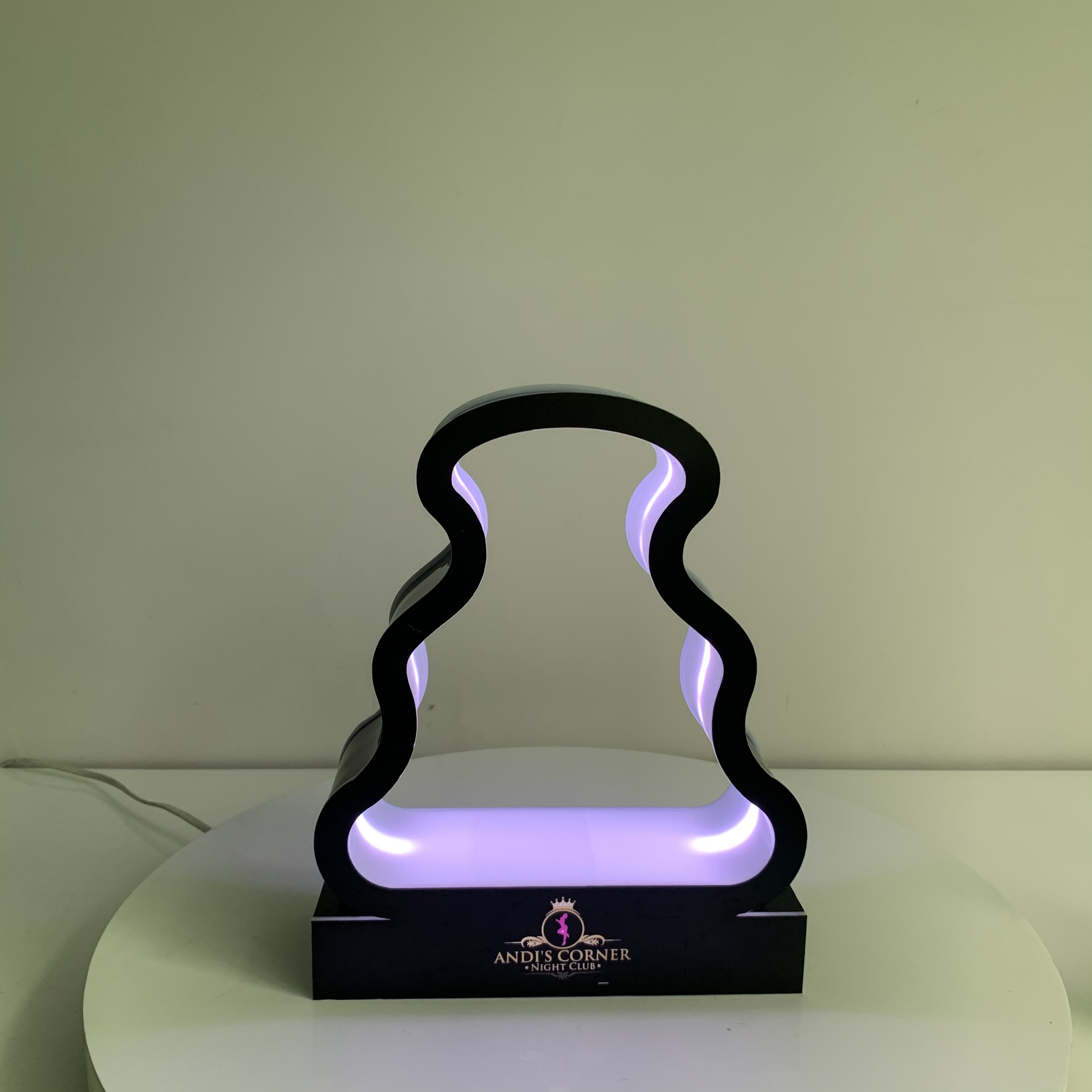 Rechargeable LED Lighted Hennessy Bottle Presenter Acrylic Display rack VIP Service with Customized Night Club Bar Lounge Logo