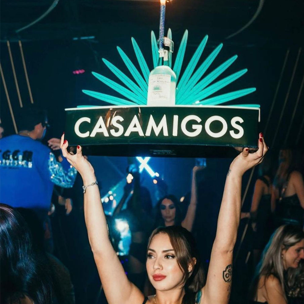 Casamigos Tequila Customized Logo Rechargeable Controlled LED Bottle Presenter Glorifier Display for NightClub