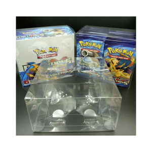 10pcs Dustproof Transparent PVC Plastic Pokemon Booster Box Clear Protector Case Protective Booster Boxes Display Showcase