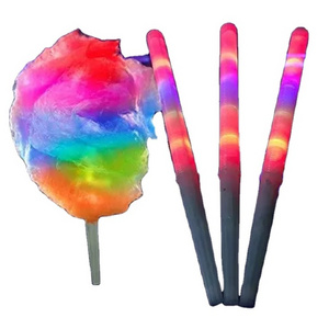 Reusable Food Grade glowing Marshmallow roasting sticks led light up flashing stick for cotton candy