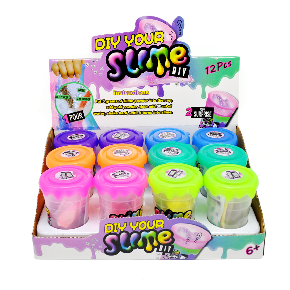 2022 trending fluffy slime supplies colorful slime charms clear playdough/slime for girls