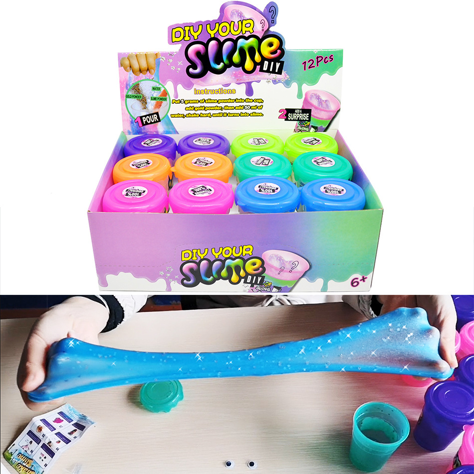 2022 trending fluffy slime supplies colorful slime charms clear playdough/slime for girls