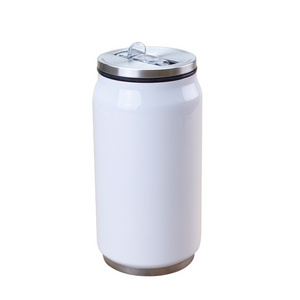 Sublimation Blanks 350ML Double Wall Insulated Vacuum Stainless Steel White Beer Soda Can Water Bottle Cola Can Tumbler