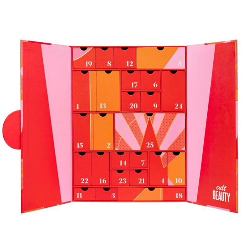 Original Christmas High Quality  Advent Calendar Tea Surprise Gift Box And Packaging With 24 Drawers Packaging Box