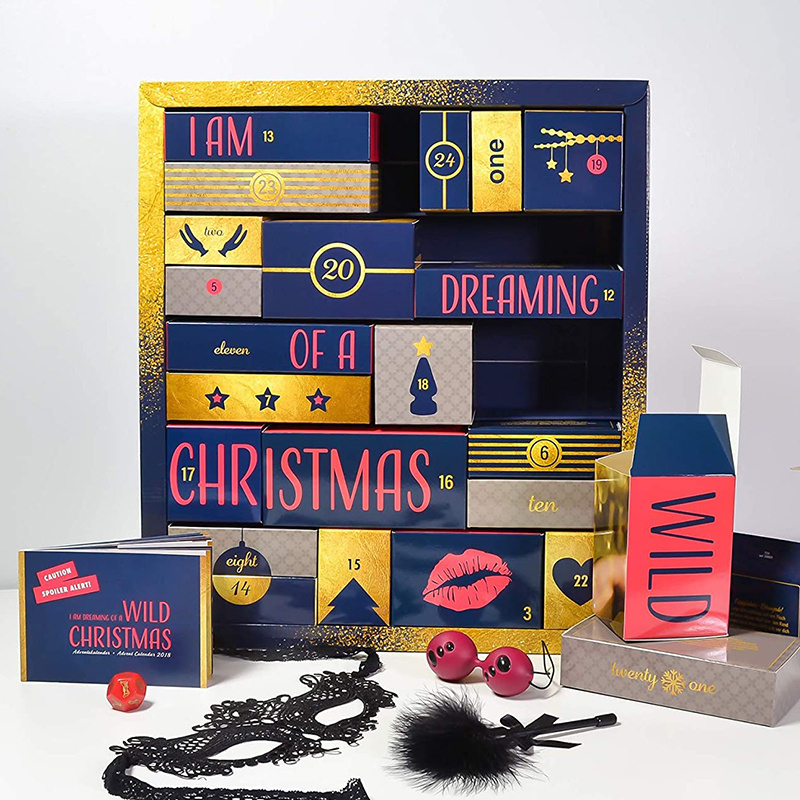 Original Christmas High Quality  Advent Calendar Tea Surprise Gift Box And Packaging With 24 Drawers Packaging Box