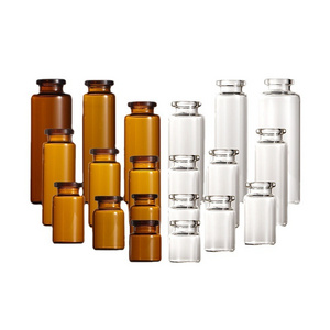 GL Factory Price Empty Clear Amber  Borosilicate Pharmaceutical Tubular Vials for Medicine  with Aluminum Cover