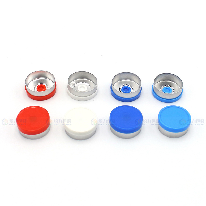 Aluminum Plastic Vial Cap 11mm 13mm 15mm 20mm 32mm Different Colors Pharmaceutical Glass Bottle Flip Top Lid