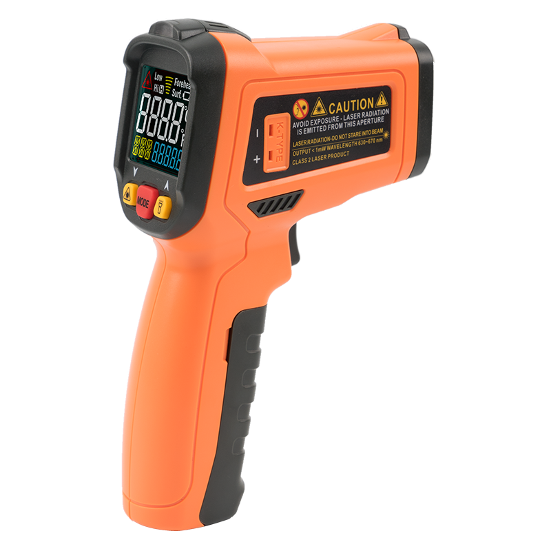 PEAKMETER PM6530C Digital Infrared Laser Thermometer Non-contact Industrial Temperature Meter Gun Backlight Color screen