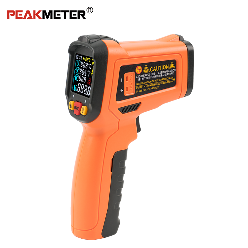 Peakmeter PM6530D non contact infrared thermometer for industry non-contact digital laser infrared thermometer electric contact