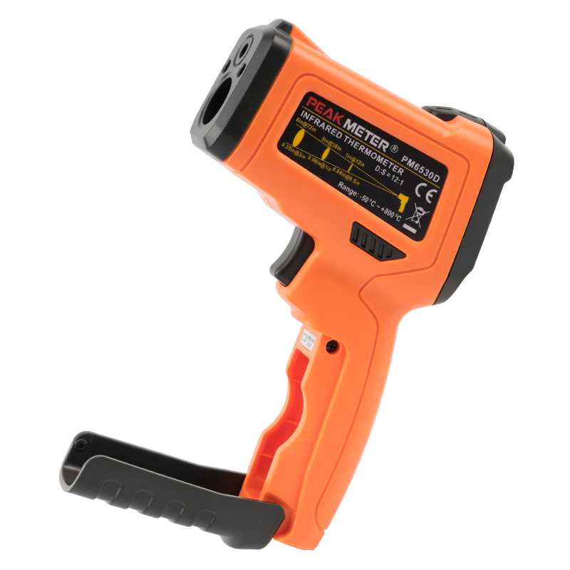 Peakmeter PM6530D non contact infrared thermometer for industry non-contact digital laser infrared thermometer electric contact