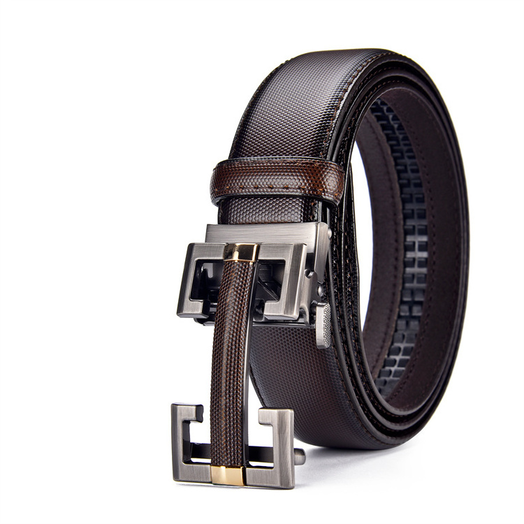 Wholesale Custom Casual Automatic Buckle Belt Fashion Luxury Business Men Black PU Leather Belts