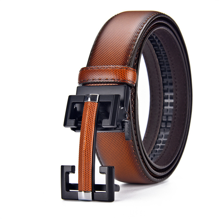 Wholesale Custom Casual Automatic Buckle Belt Fashion Luxury Business Men Black PU Leather Belts