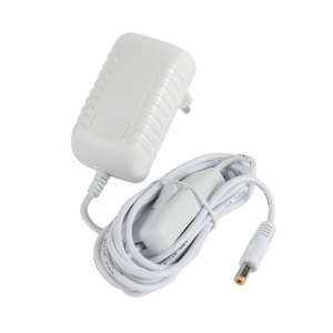 High quality 110V 220v ac dc 5v 1A 2A 3A 4A 5A 6A wall plug power adapter white color with inline switch