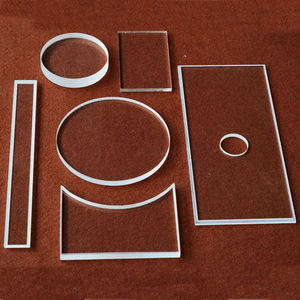 2024 Wholesale High Precision Heat Resistant Silica Glass CNC Processing Drilling Quartz Plate