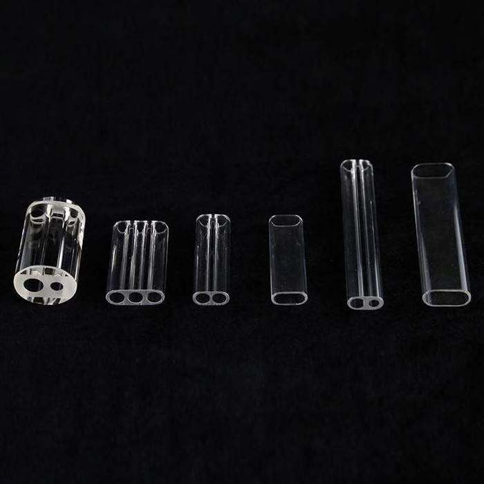 High purity and high temperature resistance Quartz Glass Twin Tube Quartz Pipe