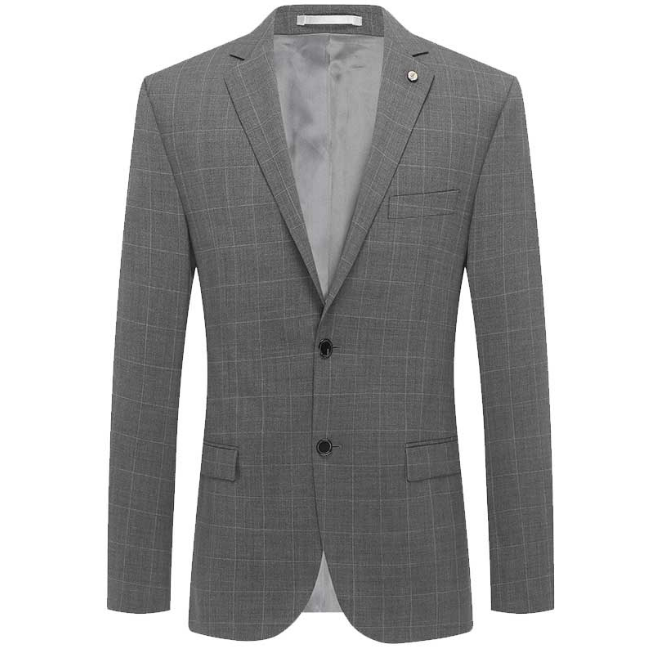 Full canvas slim italian suit men 100%wool imported fabric custom tailor mtm grey coat pant men suit