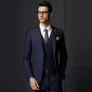 New style wool fabric two button notch lapel men slim fit new pant coat design suits wedding