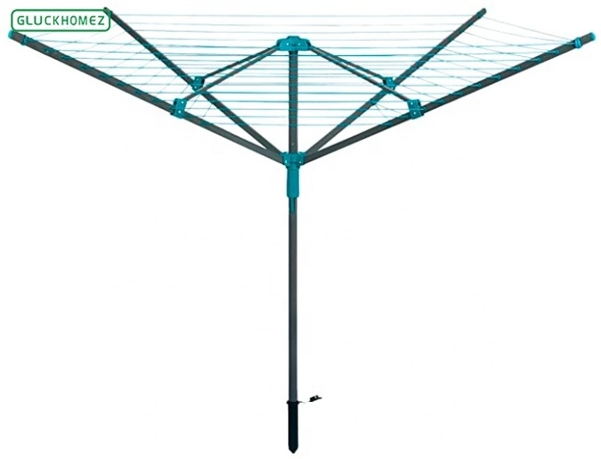 4 arms 50m umbrella washing line rotary airer