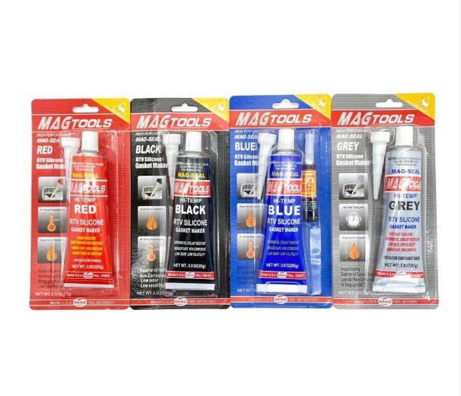 MAGTOOLS High Quality Adhesive Glue100% RTV Silicone Sealant Gasket Maker Grey/Red/Black