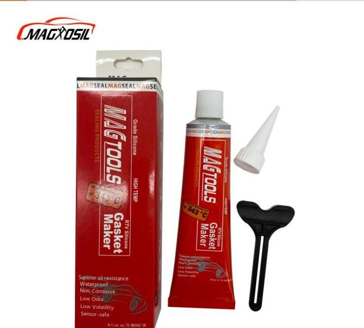 MAGTOOLS High Temper Waterproof Fireproof Rtv Silicone Sealant Gasket Maker with Blue Box gasket maker