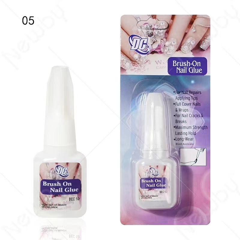 Factory Direct Sale Wholesale 7g Pink Manicure Glue With Brush On Finger Strong Nail Glue For Nail Salon