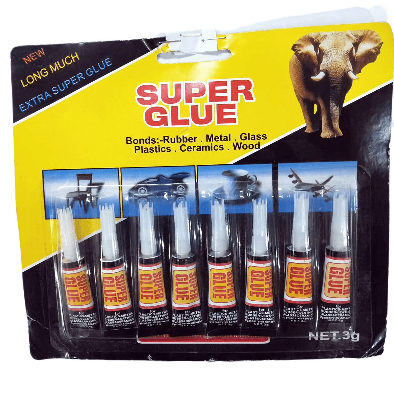 Super Glue - Max Strength Wood, Metal, Ceramic, Rubber, Leather, Paper Professional Grade Cyanoacrylate 520 glue