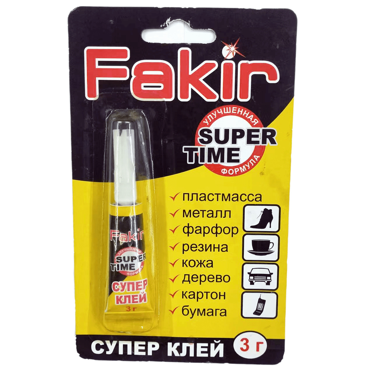 Fakir SUPER TIME Instant Super Glue 502 Factory Wholesale Cyanoacrylate Adhesive