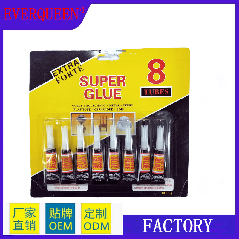 3g 100% Purity 502 Super Glue 12 Pcs Per Card For All Purposes