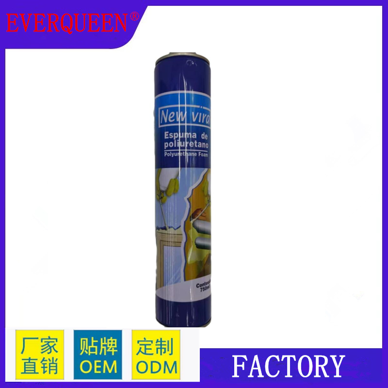 One Component Insulation Expanding Foam For Holes Waterproof 750ml Spray Liquid Pu Foam