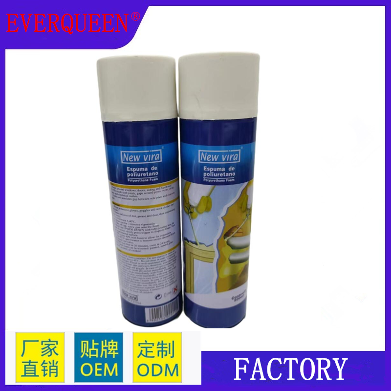 One Component Insulation Expanding Foam For Holes Waterproof 750ml Spray Liquid Pu Foam