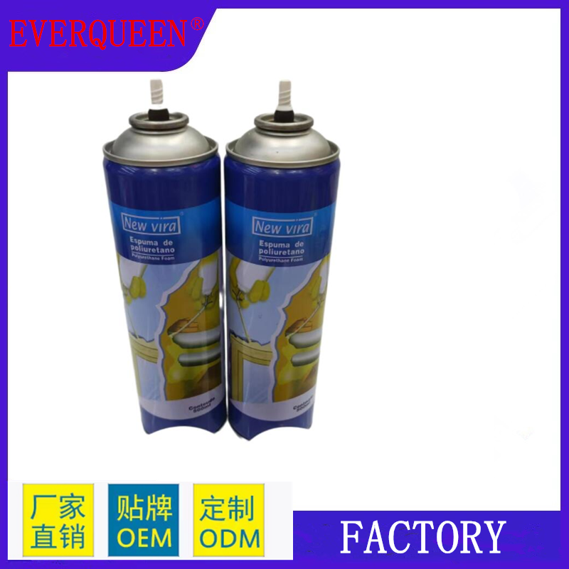 One Component Insulation Expanding Foam For Holes Waterproof 750ml Spray Liquid Pu Foam