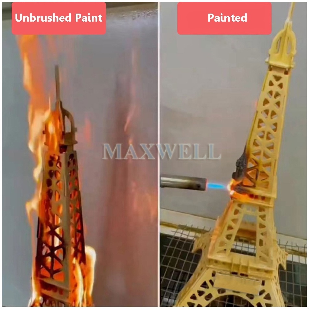 Transparent expansion fireproof paint for wood structure