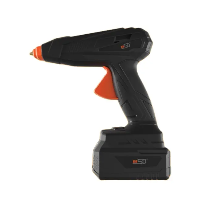 Motorized Glue Gun Cordless Lithium Battery New Design Yellow Black Hot Melt Glue Gun OEM