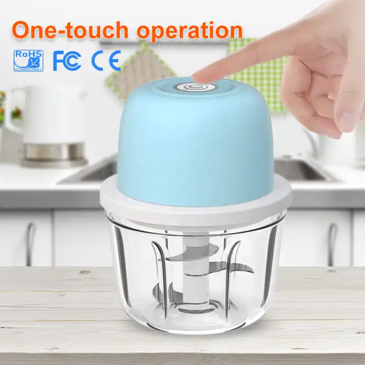 2024 Hot Sale Large buttons Mini PS Cup 30W 1200mAh 350mL Electric Food Chopper For kitchen