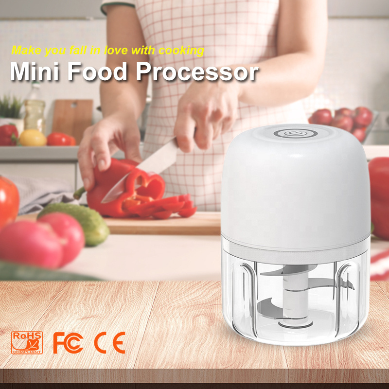 Hot Sale Large buttons Mini PS Cup 30W 1200mAh 250mL Electric Food processor For kitchen