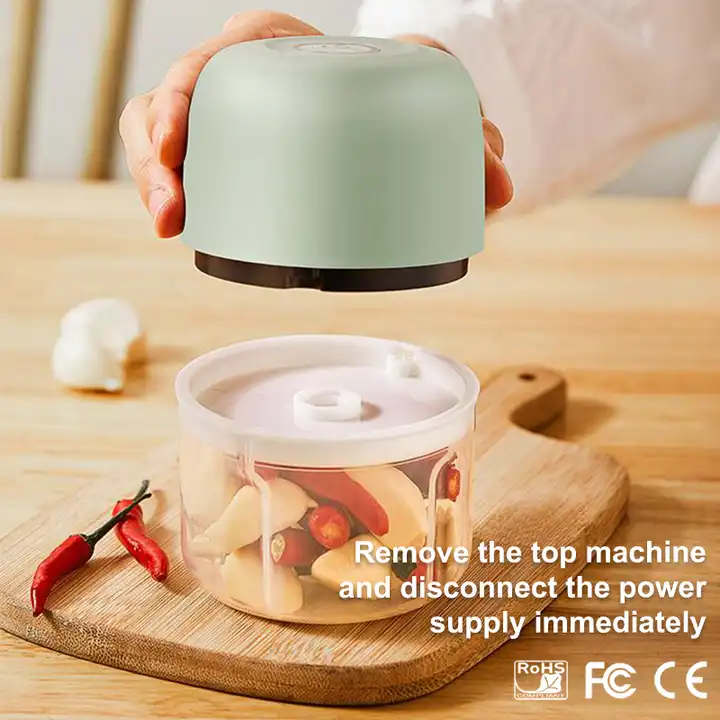 2024 Hot Sale Large buttons Mini PS Cup 30W 1200mAh 350mL Electric Food Chopper For kitchen