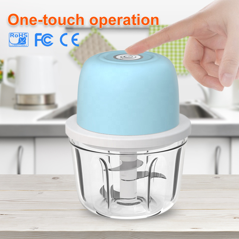 Hot Sale Large buttons Mini PS Cup 30W 1200mAh 350mL Electric Food Chopper For kitchen