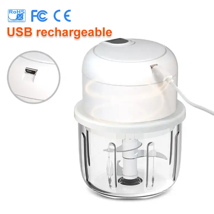 2024 Good Quality Baffle Design Glass Cup 300mL Multifunctional Electric Food processor For kitchen