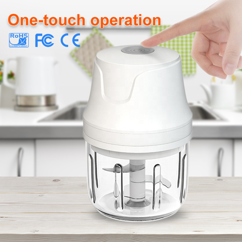 U-shaped concave shaped body Glass Cup 30W 1200mAh 300mL Electric Food processor For kitchen