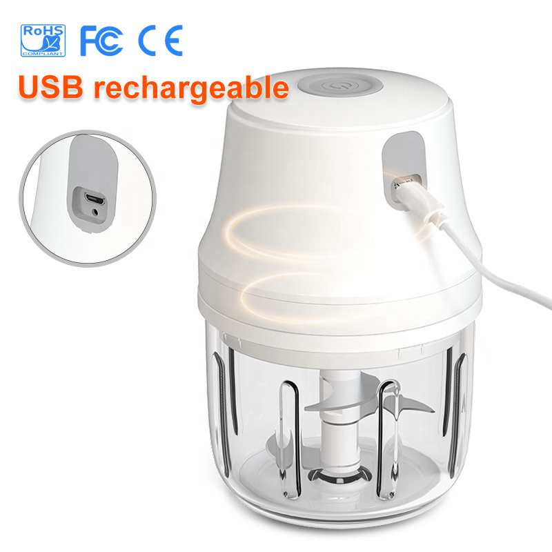 U-shaped concave shaped body Glass Cup 30W 1200mAh 300mL Electric Food processor For kitchen