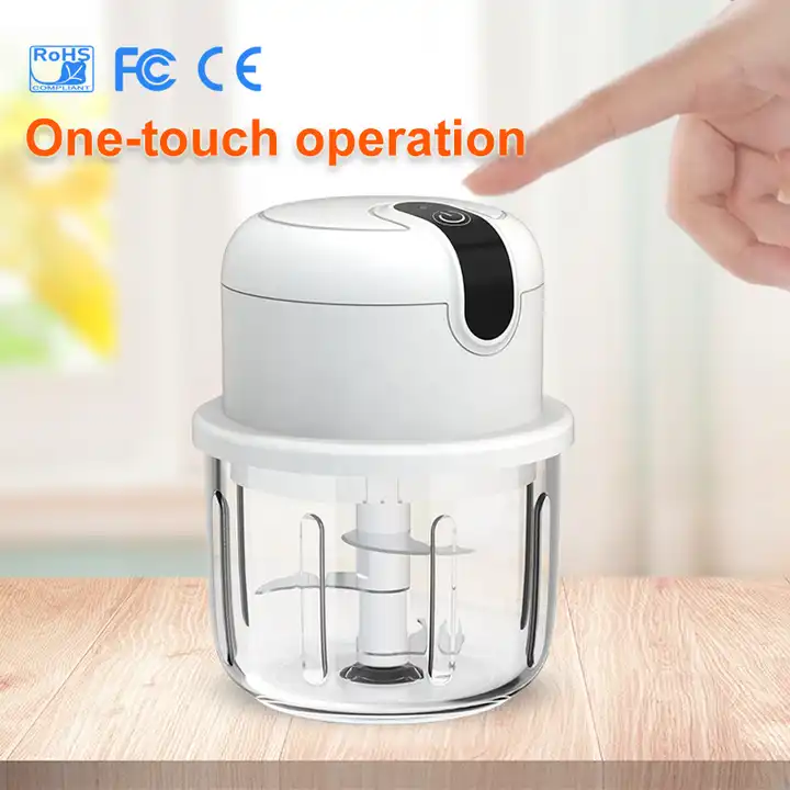 2024 Good Quality Baffle Design Glass Cup 300mL Multifunctional Electric Food processor For kitchen