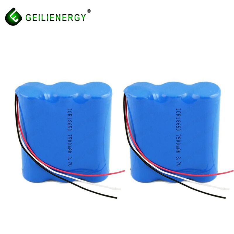 Competitive price 3s1p rechargeable liion 3.7v 18650 7500mAh Replacement battery for GPRS