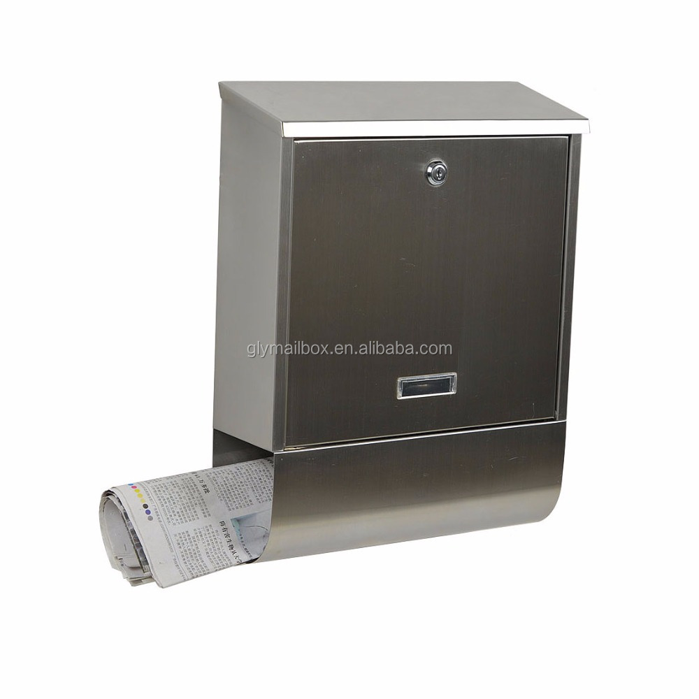 Waterproof Apartment Wall Mounted 304 Stainless Steel Outdoor Mailbox