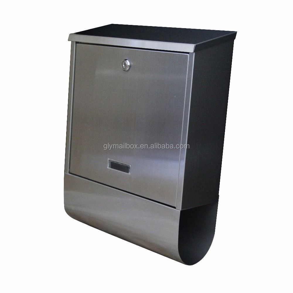 Waterproof Apartment Wall Mounted 304 Stainless Steel Outdoor Mailbox