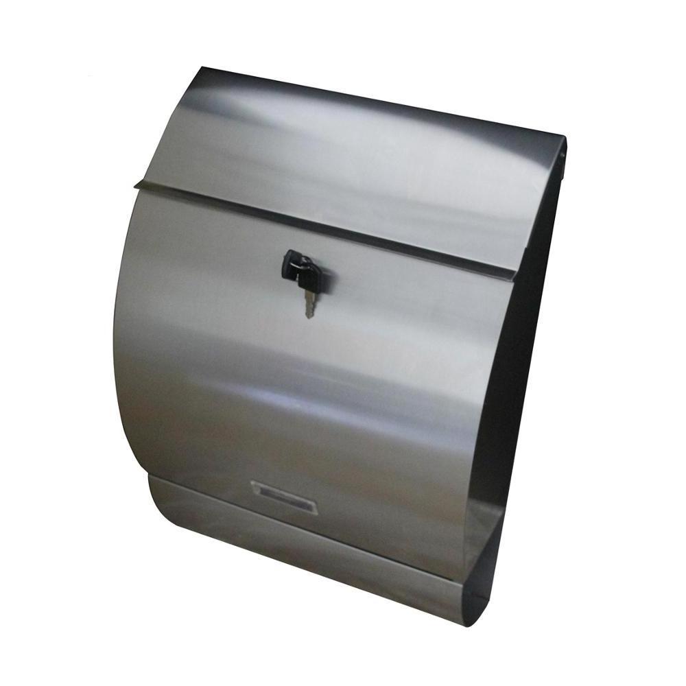 Corrosion Weather Resistant Stainless Steel 304 Lockable Wall Mounted Mailbox