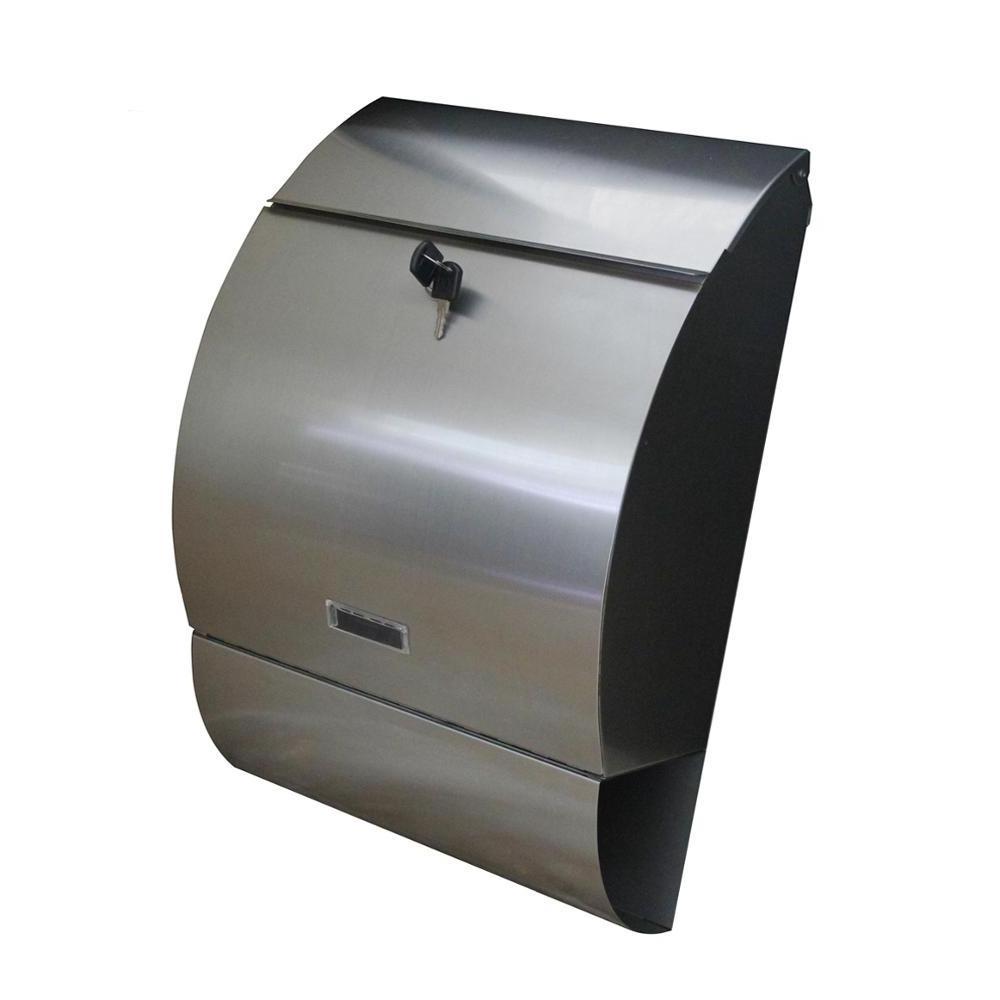 Corrosion Weather Resistant Stainless Steel 304 Lockable Wall Mounted Mailbox