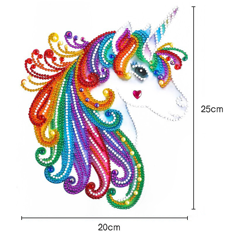 Factory Outlet Diy Creative Child Crystal Drill Mosaic Diamond Painting Animal Dreamy Horse Home Door Window Decor Stickers