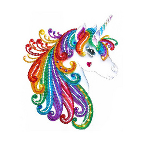 Factory Outlet Diy Creative Child Crystal Drill Mosaic Diamond Painting Animal Dreamy Horse Home Door Window Decor Stickers